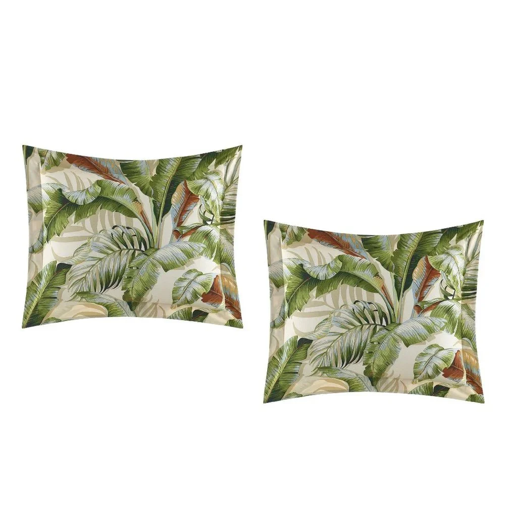 brand new Tommy Bahama Palmiers 100% Cotton QUEEN Duvet Cover + 2 Shams